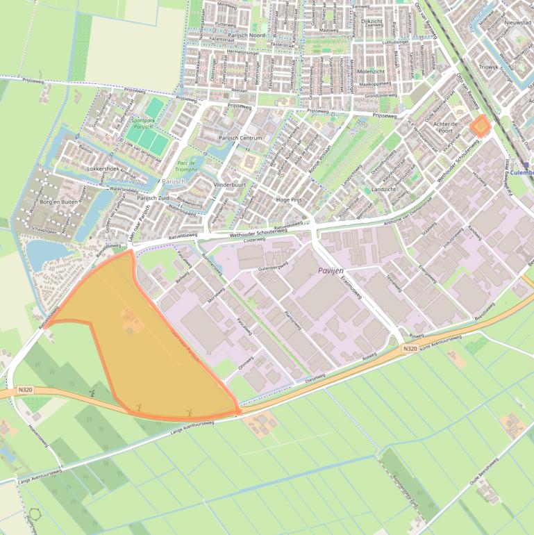 Kaart van postcodegebied 4105LH.