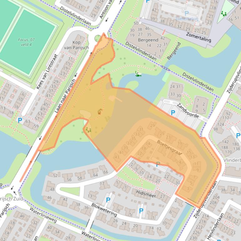 Kaart van postcodegebied 4105RH.