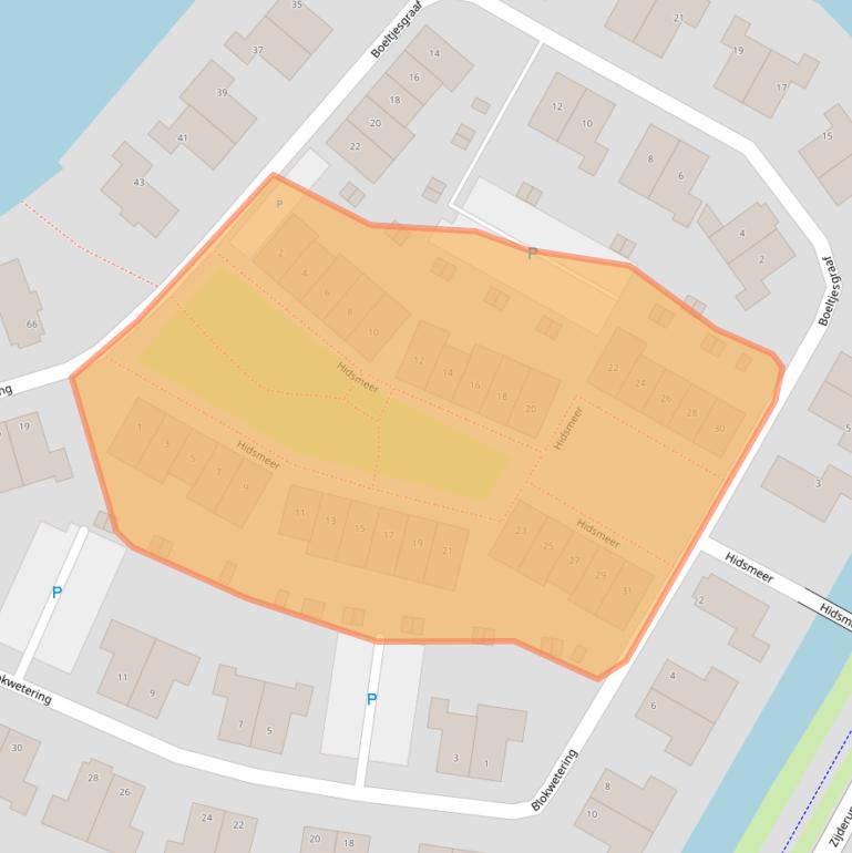 Kaart van postcodegebied 4105RJ.