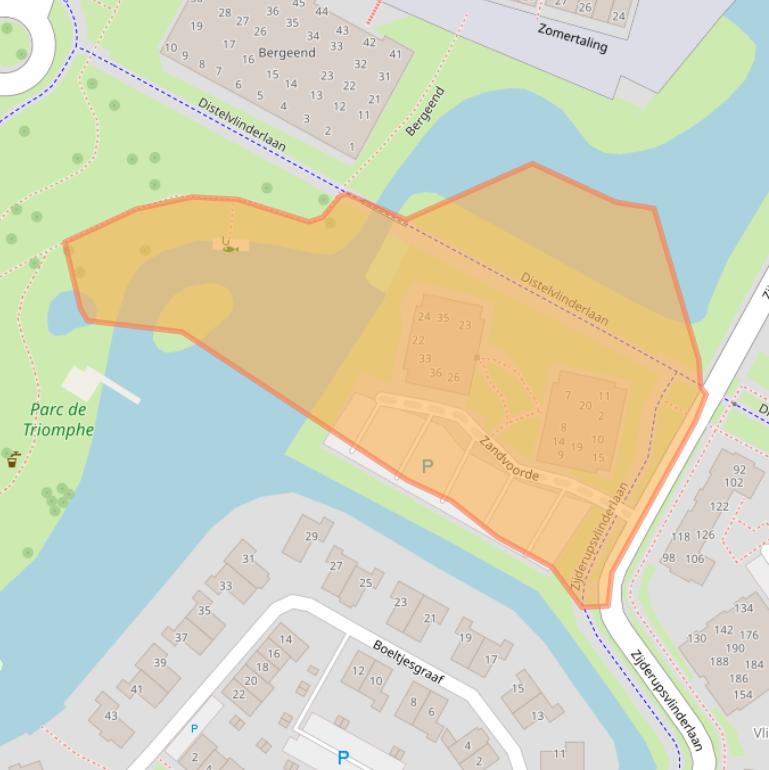 Kaart van postcodegebied 4105RK.