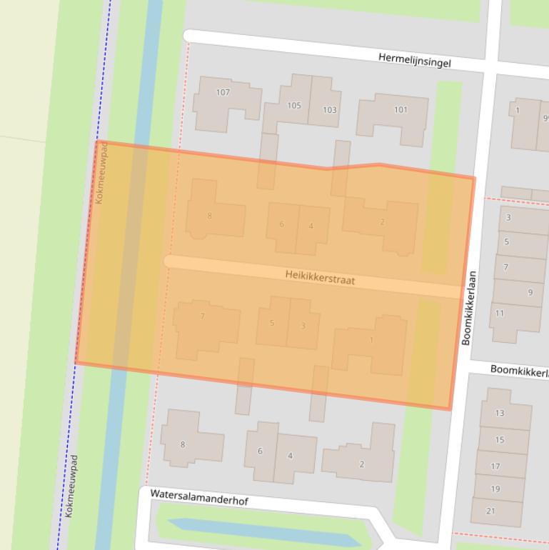 Kaart van postcodegebied 4105SG.