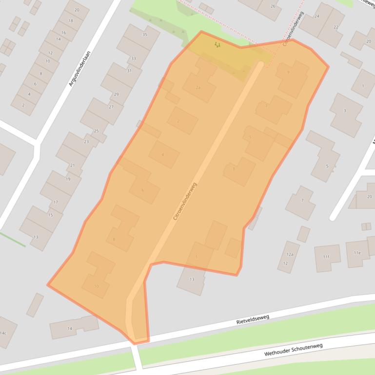 Kaart van postcodegebied 4105TD.