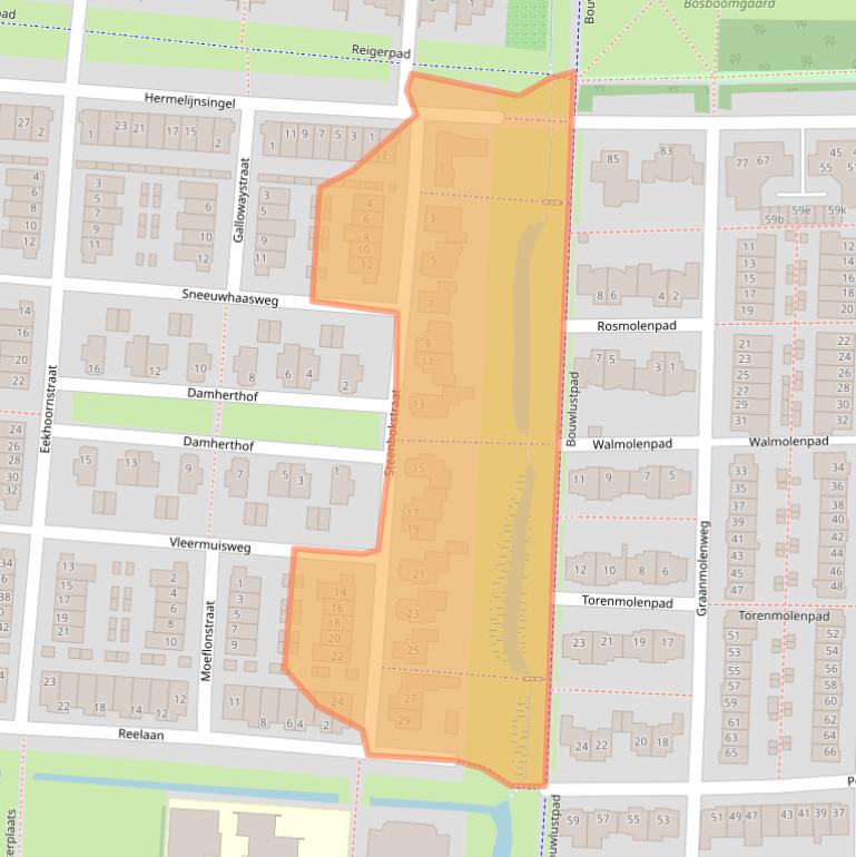 Kaart van postcodegebied 4105VA.