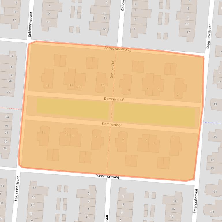 Kaart van postcodegebied 4105VG.