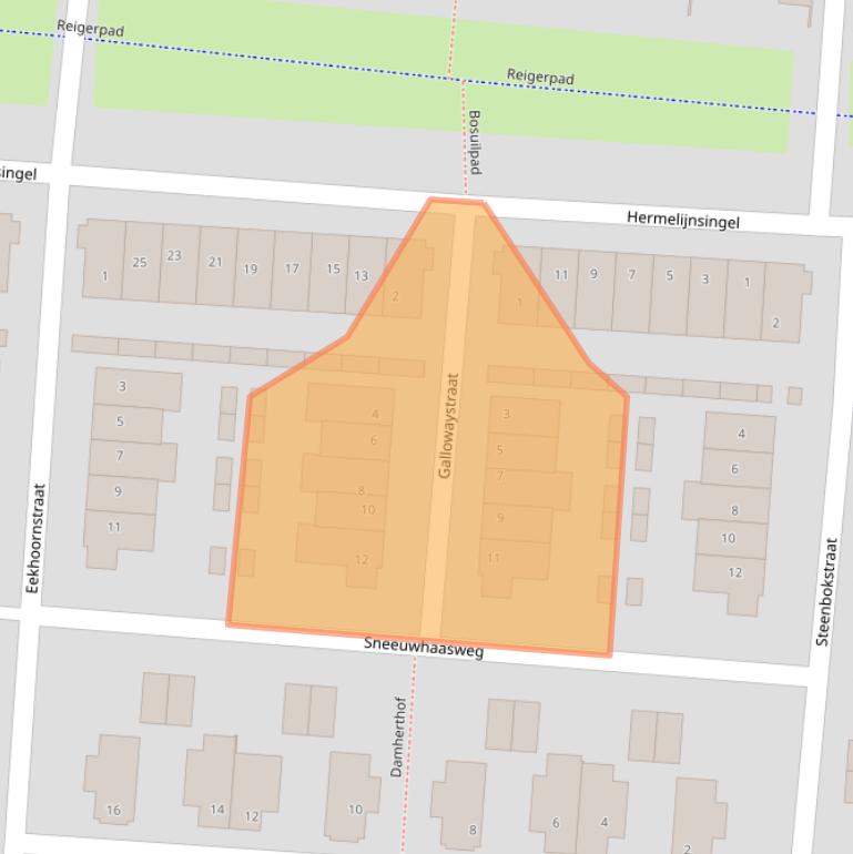 Kaart van postcodegebied 4105VH.
