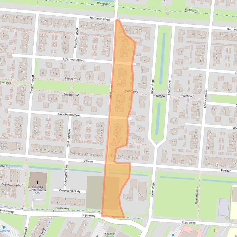 Kaart van postcodegebied 4105VM.