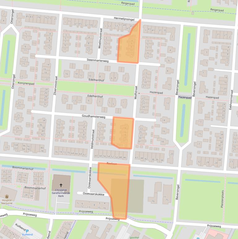 Kaart van postcodegebied 4105VN.