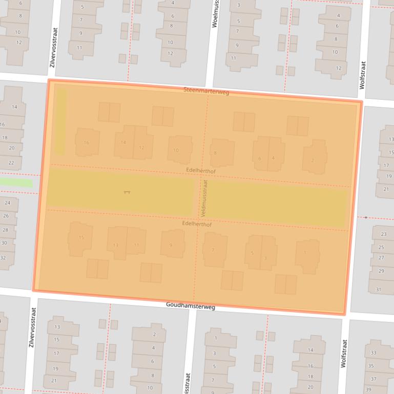 Kaart van postcodegebied 4105VP.