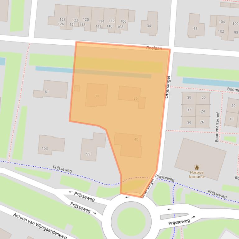 Kaart van postcodegebied 4105VZ.