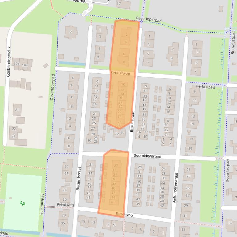 Kaart van postcodegebied 4105WE.