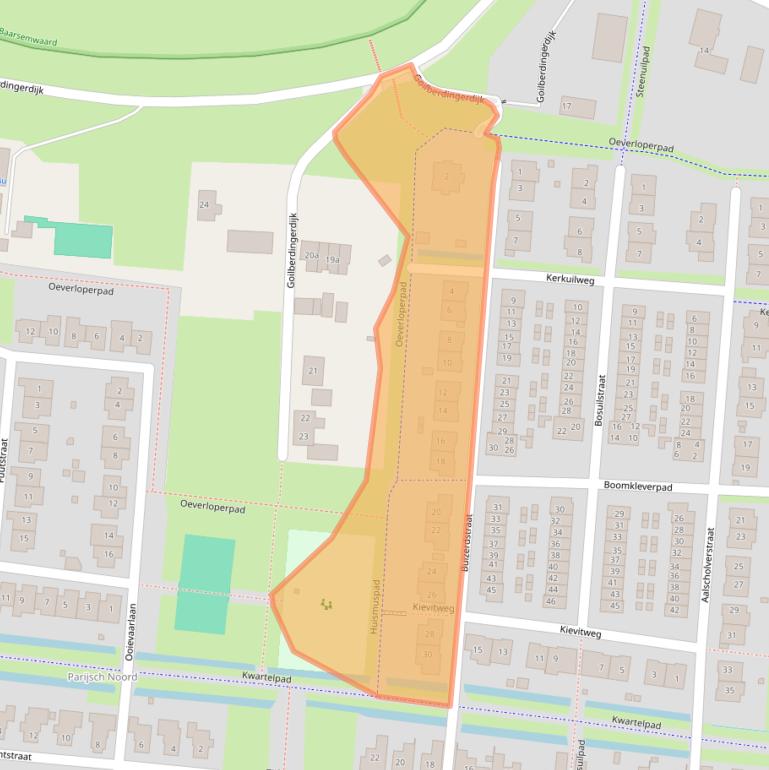Kaart van postcodegebied 4105WH.