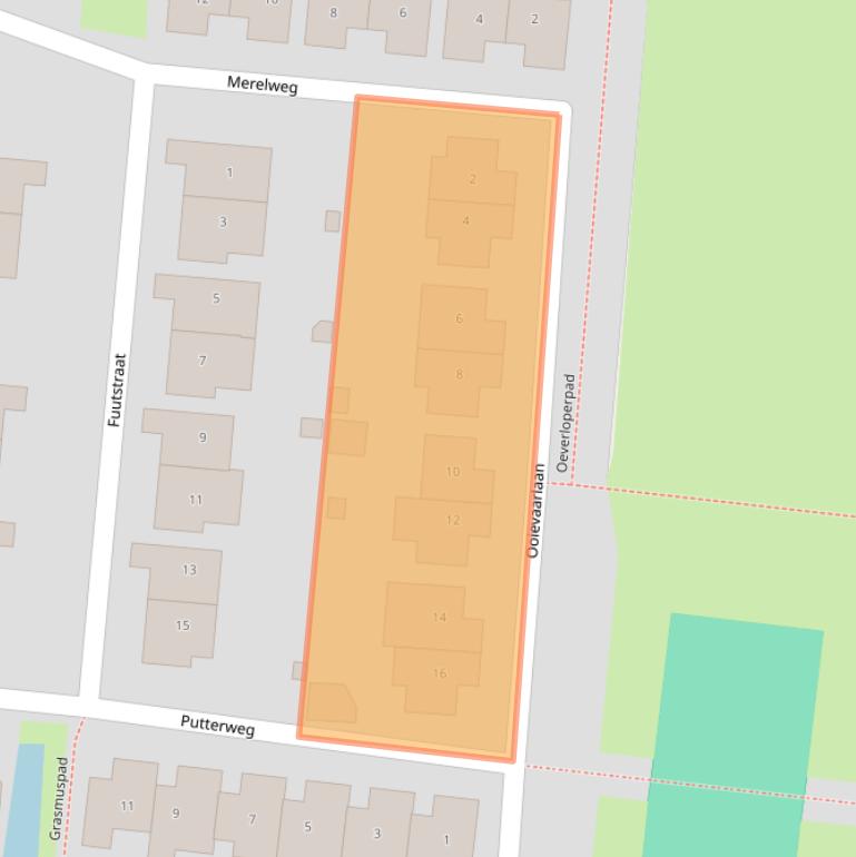 Kaart van postcodegebied 4105WR.