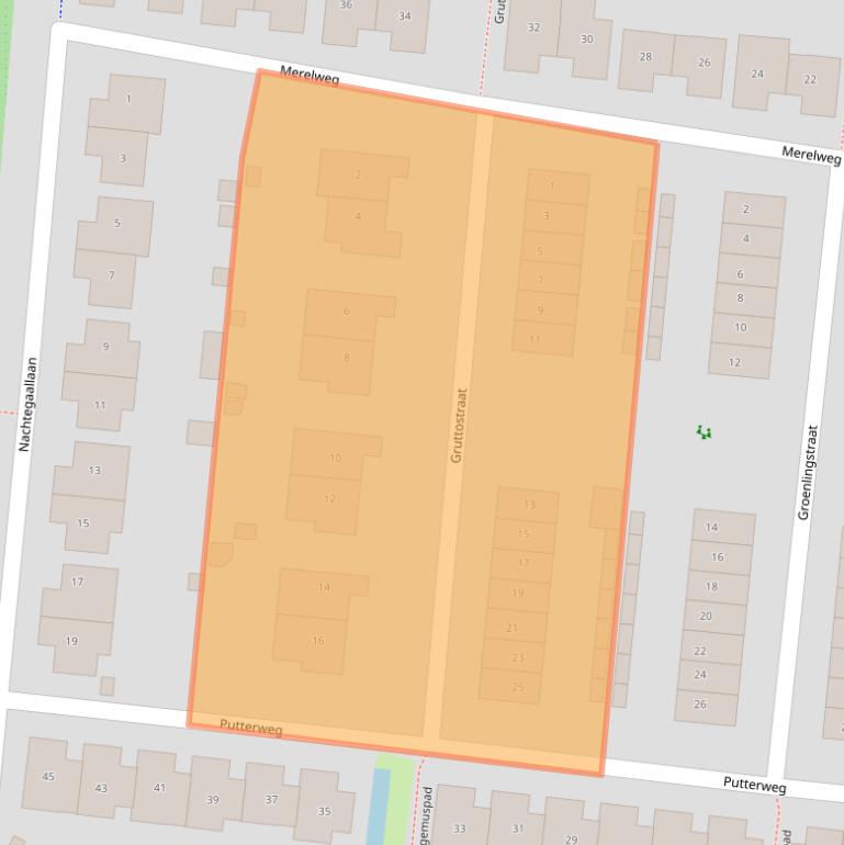 Kaart van postcodegebied 4105WV.