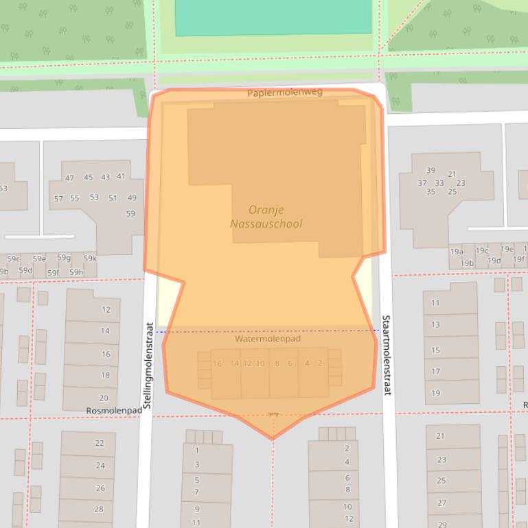Kaart van postcodegebied 4105XA.