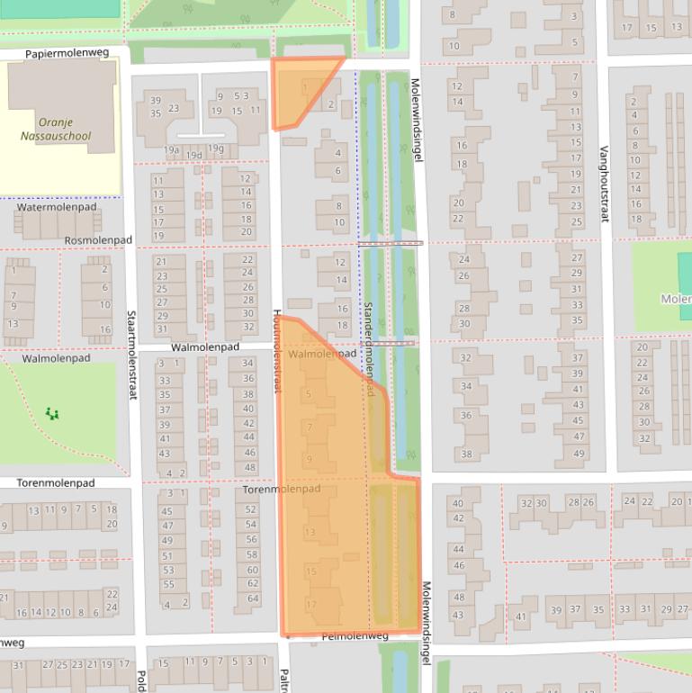 Kaart van postcodegebied 4105XJ.