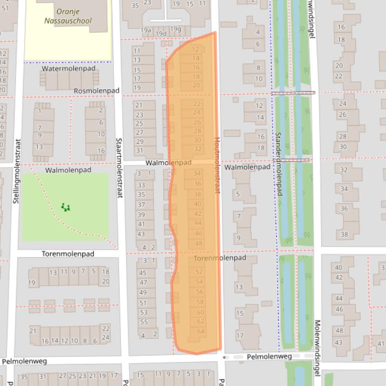 Kaart van postcodegebied 4105XK.