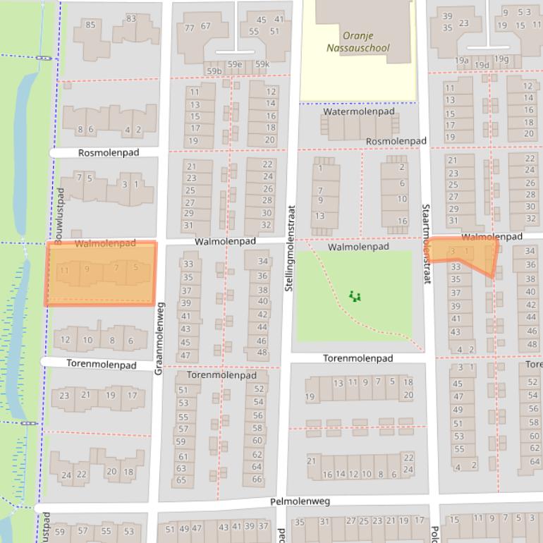 Kaart van postcodegebied 4105XL.