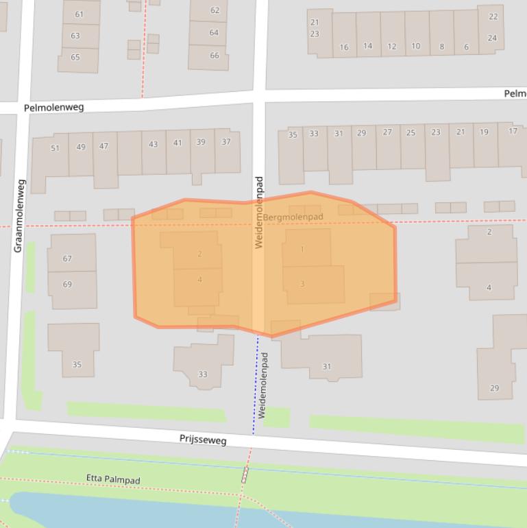 Kaart van postcodegebied 4105XN.