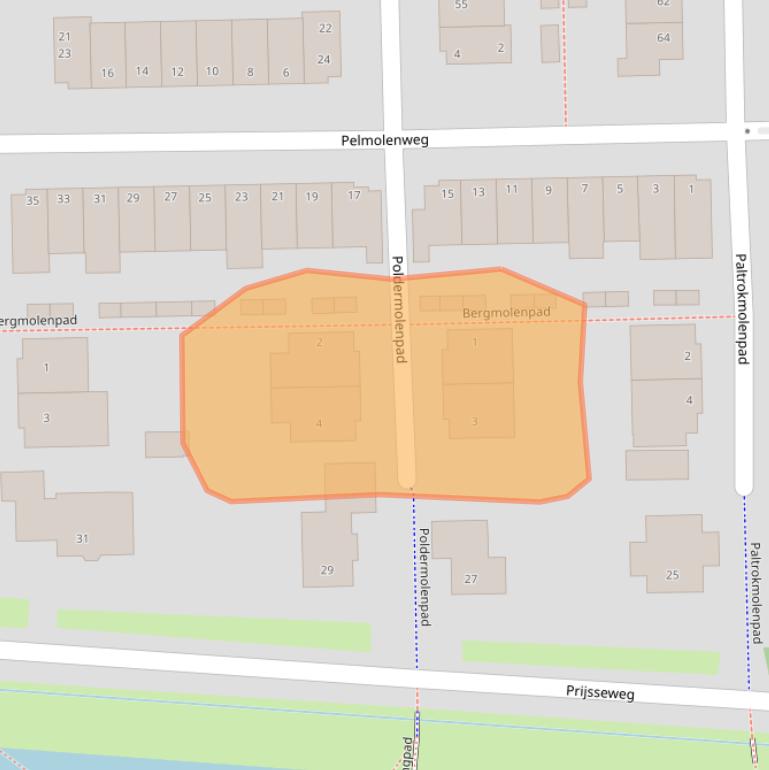 Kaart van postcodegebied 4105XP.