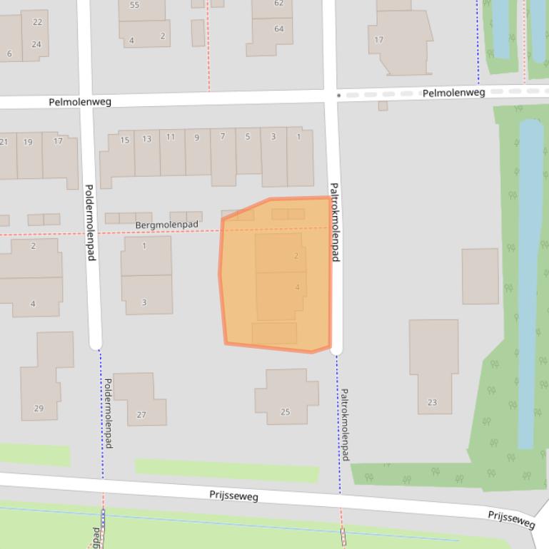 Kaart van postcodegebied 4105XR.