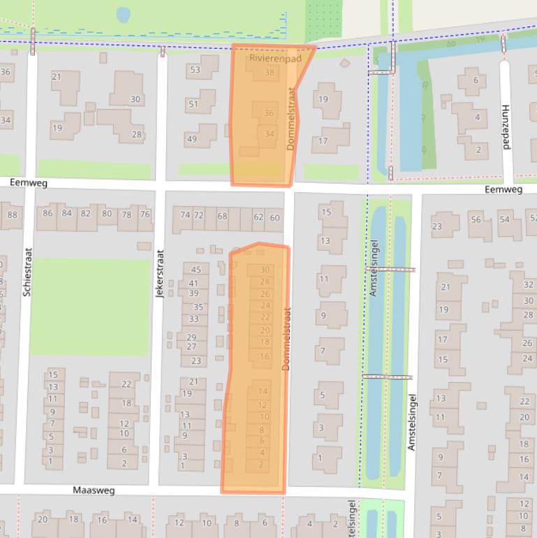 Kaart van postcodegebied 4105ZC.
