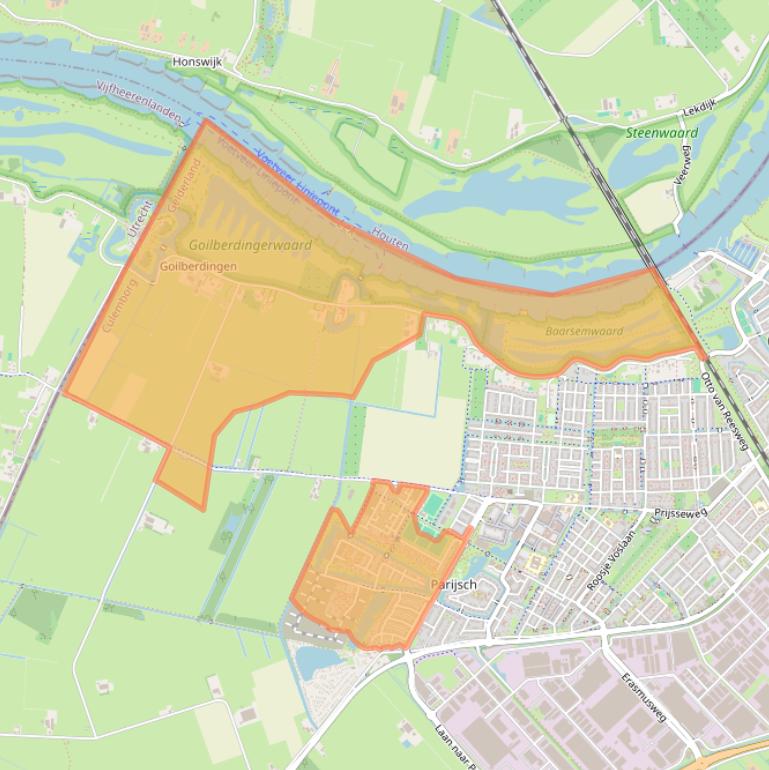 Kaart van postcodegebied 4106.