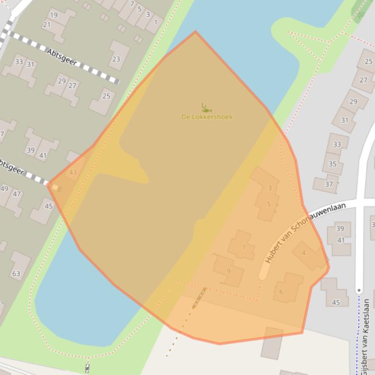 Kaart van postcodegebied 4106AD.