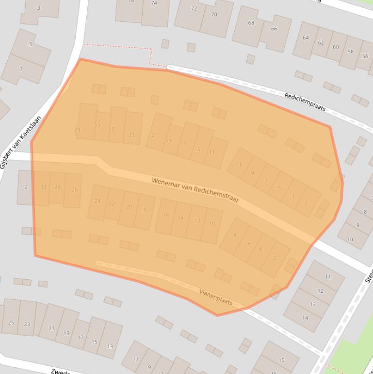 Kaart van postcodegebied 4106AH.