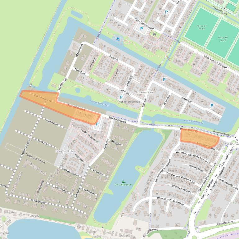 Kaart van postcodegebied 4106AK.