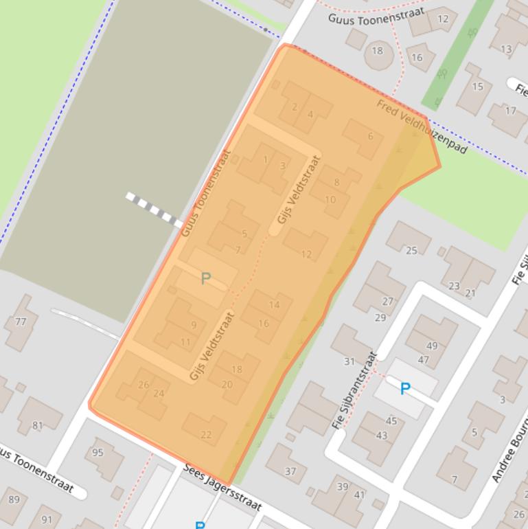 Kaart van postcodegebied 4106BH.