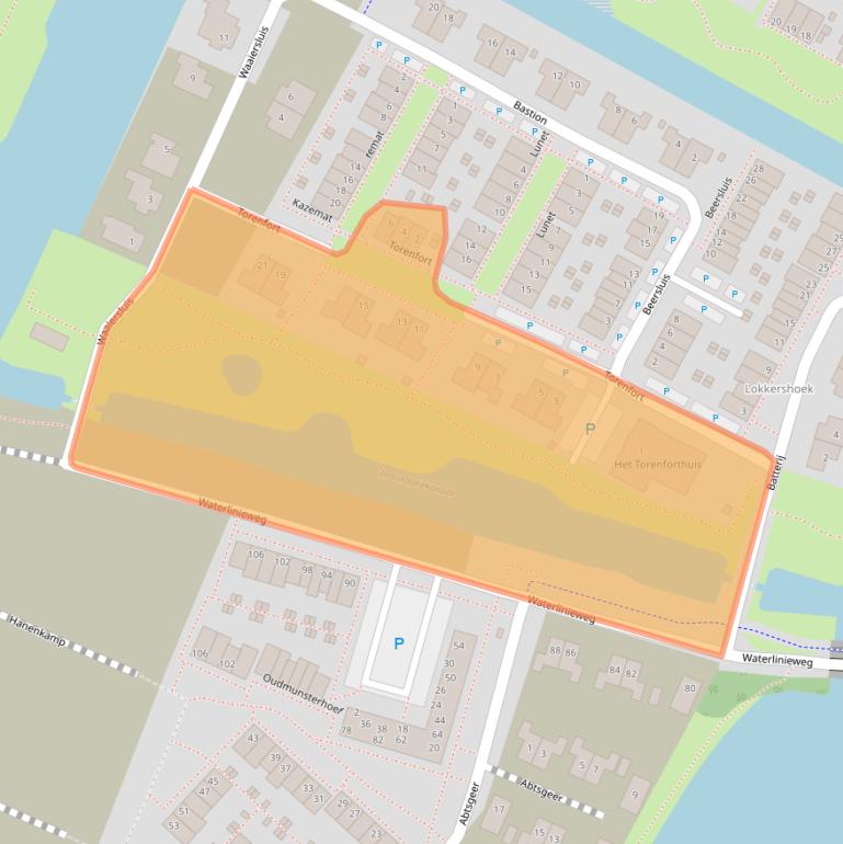 Kaart van postcodegebied 4106CJ.