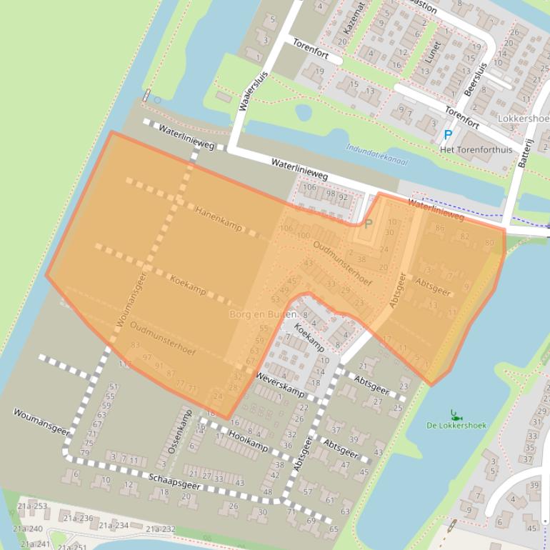 Kaart van postcodegebied 4106DD.