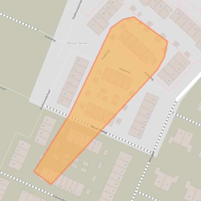 Kaart van postcodegebied 4106DG.