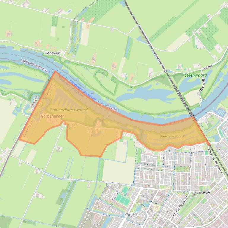 Kaart van postcodegebied 4106LC.