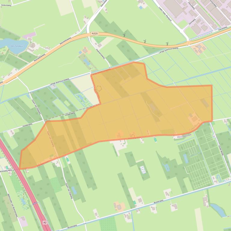 Kaart van postcodegebied 4107LT.