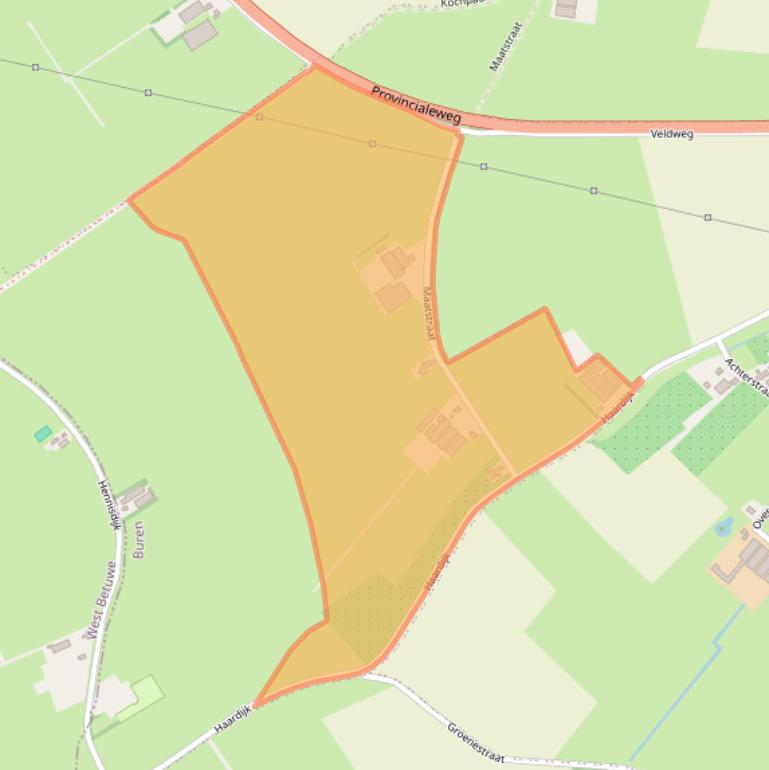 Kaart van postcodegebied 4111RJ.