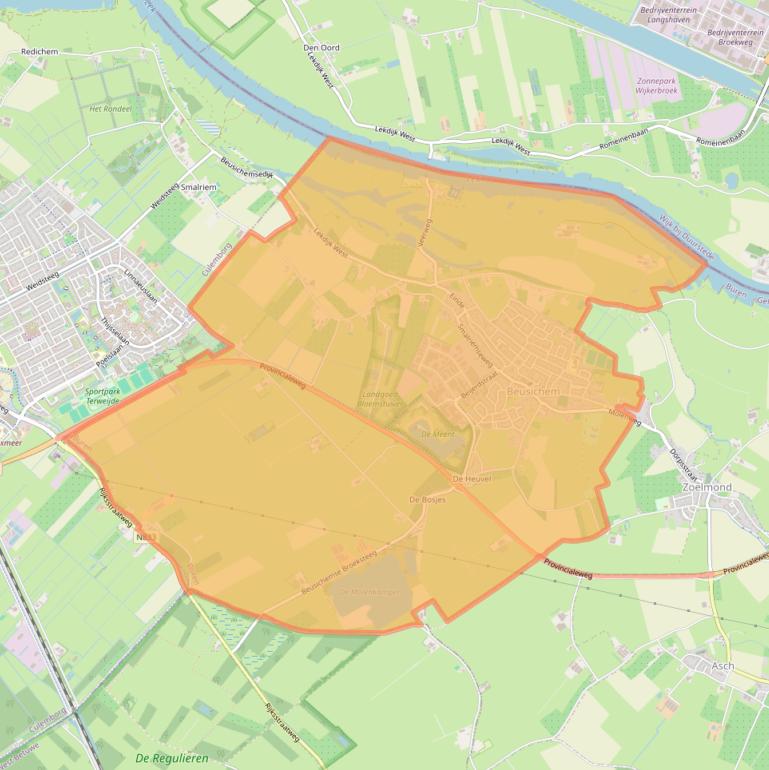 Kaart van postcodegebied 4112.