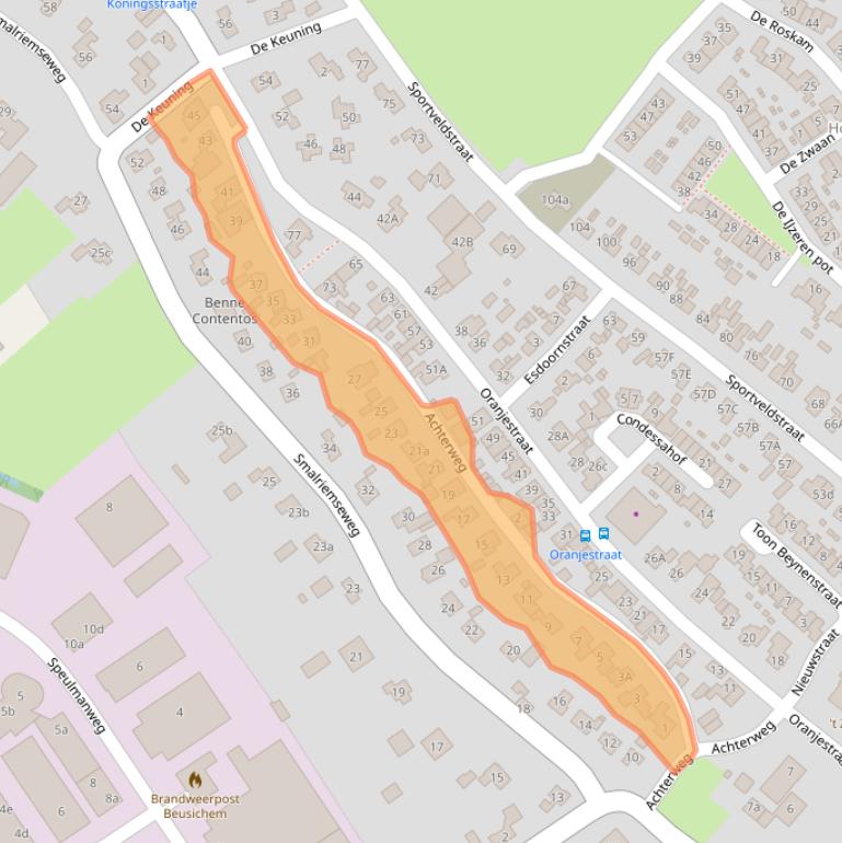 Kaart van postcodegebied 4112JD.