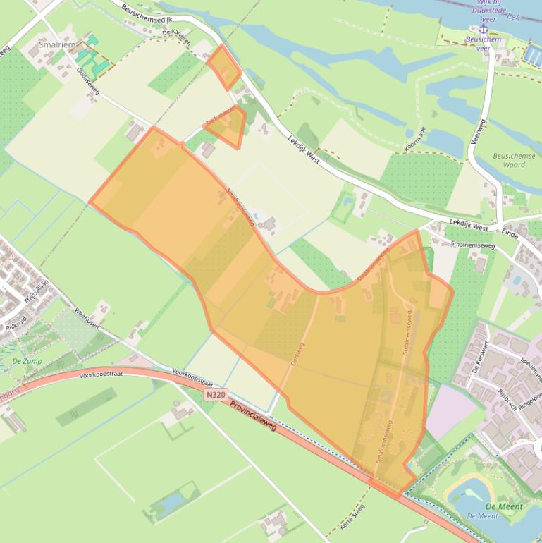 Kaart van postcodegebied 4112NB.