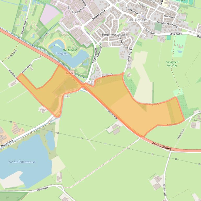 Kaart van postcodegebied 4112NL.