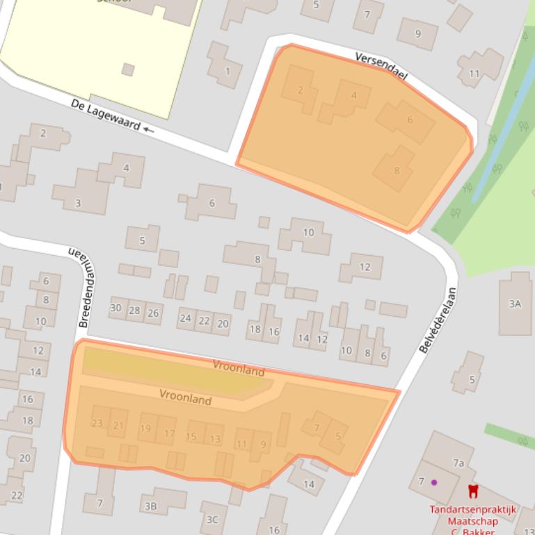 Kaart van postcodegebied 4112NV.