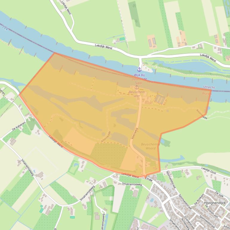 Kaart van postcodegebied 4112PC.