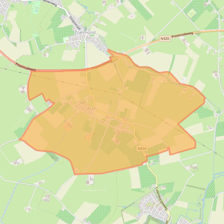 Kaart van postcodegebied 4115.