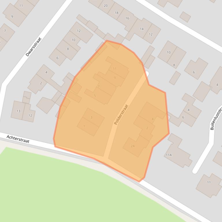 Kaart van postcodegebied 4115RK.