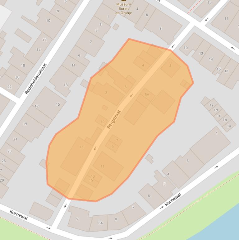 Kaart van postcodegebied 4116BH.