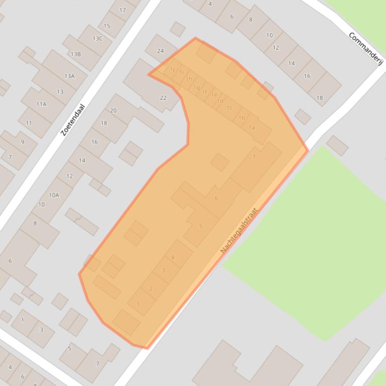 Kaart van postcodegebied 4116BP.