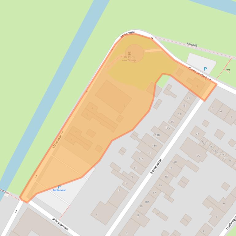 Kaart van postcodegebied 4116BW.