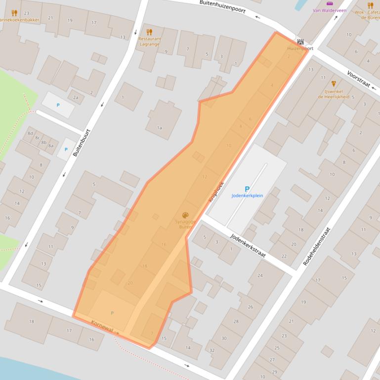 Kaart van postcodegebied 4116BX.