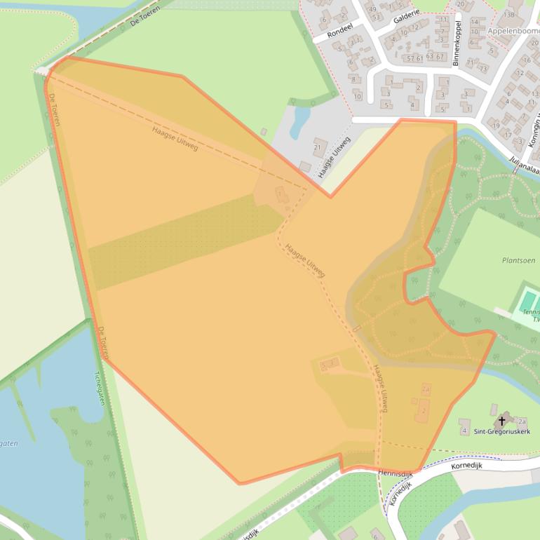 Kaart van postcodegebied 4116CG.