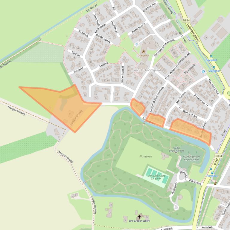 Kaart van postcodegebied 4116CH.